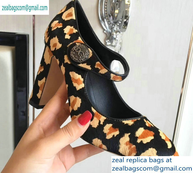 Dolce & Gabbana Leopard Print Pony Hair Pumps 02 2019